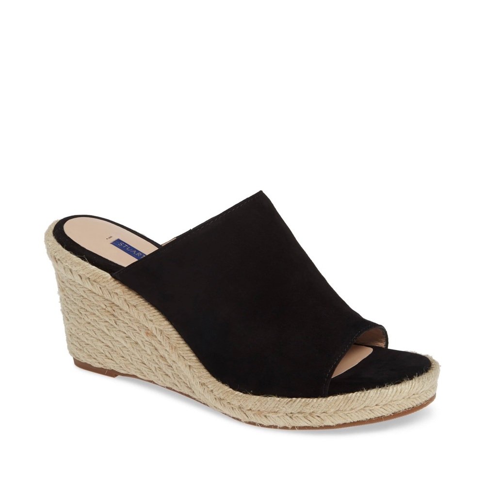 Stuart Weitzman Marabella Suede Slide Espadrille Sandal - Size 7